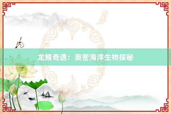 龙鳗奇遇:奥密海洋生物探秘